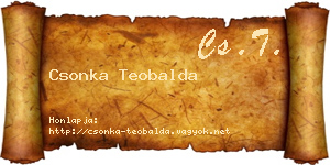 Csonka Teobalda névjegykártya